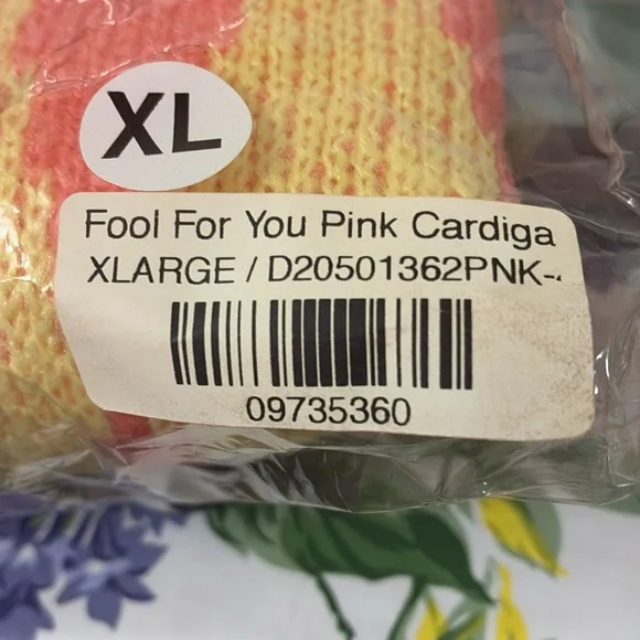 Luca & Grae Fool For You Pink Cardigan by Aspyn Ovard (You Tube) Size XL - Picture 4 of 4